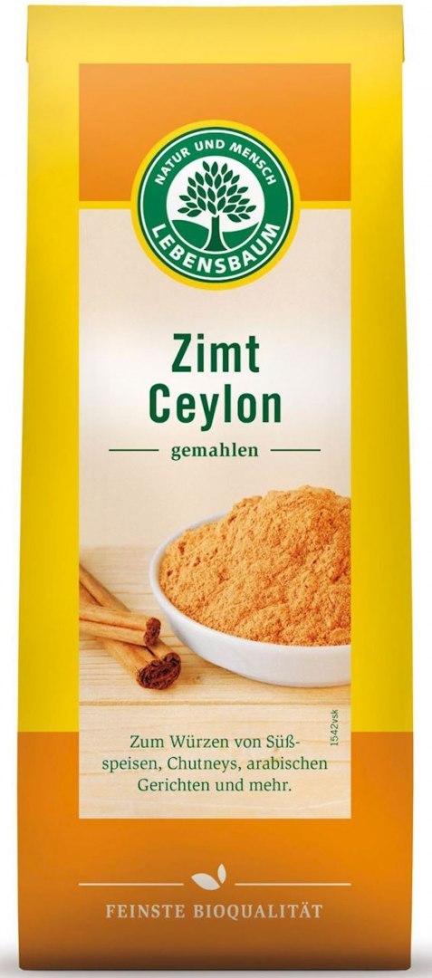 CYNAMON CEJLOŃSKI MIELONY BIO 50 g - LEBENSBAUM LEBENSBAUM (przyprawy, herbaty, kawy)