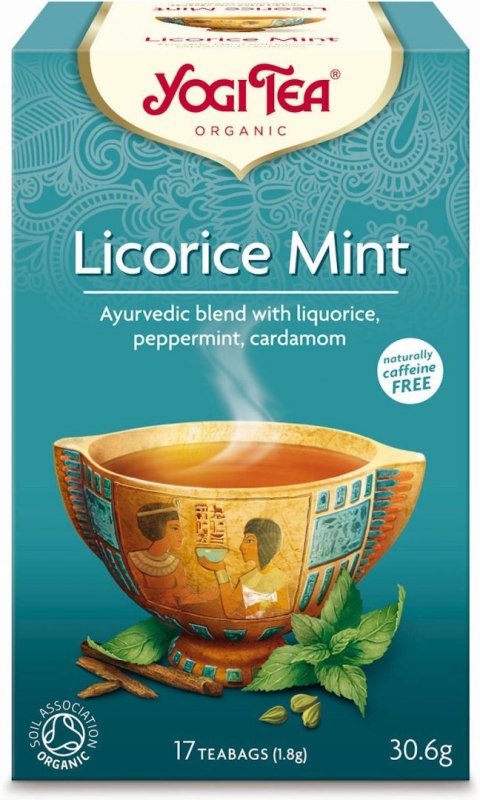 HERBATKA MIĘTA Z LUKRECJĄ (LICORICE MINT) BIO (17 x 1,8 g) 30,6 g - YOGI TEA YOGI TEA (herbaty i herbatki) HERBATKA MIĘTA Z LUKRECJĄ (LICORICE MINT) BIO (17 x 1,8 g) 30,6 g - YOGI TEA YOGI TEA (herbaty i herbatki)
