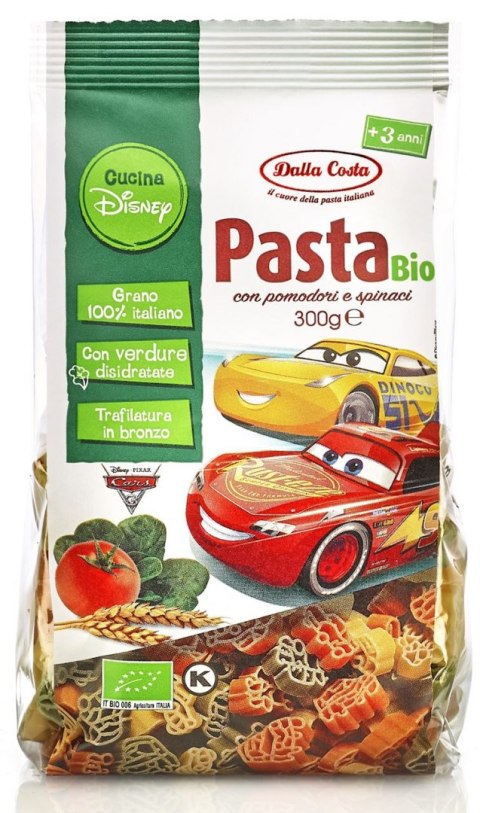 MAKARON (SEMOLINOWY TRÓJKOLOROWY) DISNEY AUTA BIO 300 g - DALLA COSTA DALLA COSTA (makarony)