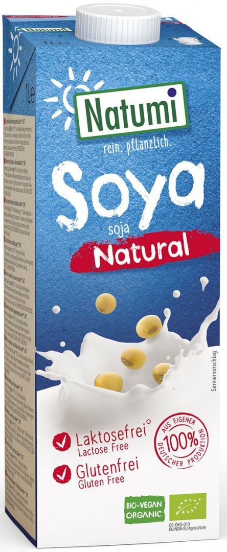 NAPÓJ SOJOWY BEZ DODATKU CUKRÓW BEZGLUTENOWY BIO 1 L - NATUMI NATUMI (napoje i kremy roślinne) NAPÓJ SOJOWY BEZ DODATKU CUKRÓW BEZGLUTENOWY BIO 1 L - NATUMI NATUMI (napoje i kremy roślinne)