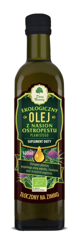 OLEJ Z OSTROPESTU PLAMISTEGO TŁOCZONY NA ZIMNO BIO 100 ml - DARY NATURY DARY NATURY - suplementy BIO