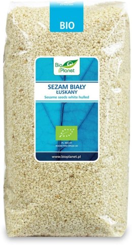 SEZAM BIAŁY ŁUSKANY BIO 1 kg - BIO PLANET BIO PLANET - seria NIEBIESKA (ryże, kasze, ziarna)