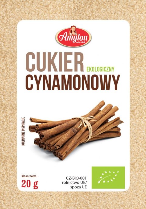 CUKIER CYNAMONOWY BEZGLUTENOWY BIO 20 g - AMYLON AMYLON (budynie, galaretki,kisiele,cukry, skrobie