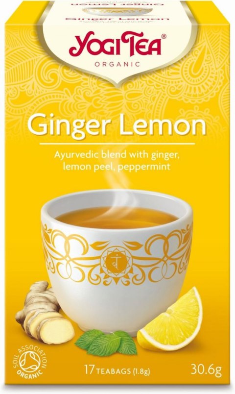 HERBATKA IMBIROWO - CYTRYNOWA (GINGER LEMON) BIO (17 x 1,8 g) 30,6 g - YOGI TEA YOGI TEA (herbaty i herbatki) HERBATKA IMBIROWO - CYTRYNOWA (GINGER LEMON) BIO (17 x 1,8 g) 30,6 g - YOGI TEA YOGI TEA (herbaty i herbatki)