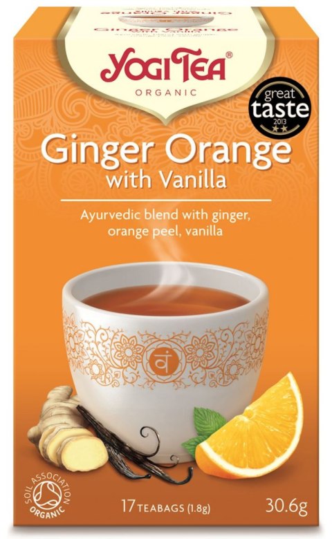 HERBATKA IMBIROWO - POMARAŃCZOWA Z WANILIĄ (GINGER ORANGE WITH VANILLA) BIO (17 x 1,8 g) 30,6 g - YOGI TEA YOGI TEA (herbaty i herbatki) HERBATKA IMBIROWO - POMARAŃCZOWA Z WANILIĄ (GINGER ORANGE WITH VANILLA) BIO (17 x 1,8 g) 30,6 g - YOGI TEA YOGI TEA (herbaty i herbatki)