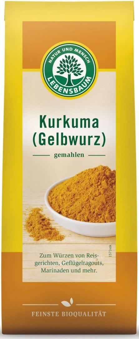 KURKUMA MIELONA BIO 50 g - LEBENSBAUM LEBENSBAUM (przyprawy, herbaty, kawy)