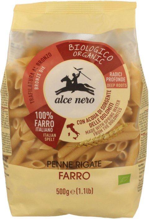 MAKARON (Z PŁASKURKI) PENNE BIO 500 g - ALCE NERO ALCE NERO (włoskie produkty) MAKARON (Z PŁASKURKI) PENNE BIO 500 g - ALCE NERO ALCE NERO (włoskie produkty)