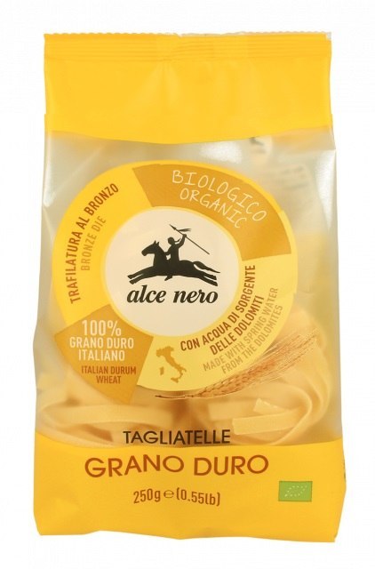 MAKARON (SEMOLINOWY) GNIAZDA TAGLIATELLE BIO 250 g - ALCE NERO ALCE NERO (włoskie produkty) MAKARON (SEMOLINOWY) GNIAZDA TAGLIATELLE BIO 250 g - ALCE NERO ALCE NERO (włoskie produkty)