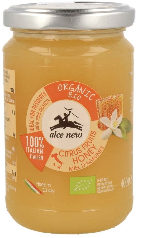 MIÓD Z KWIATÓW CYTRUSOWYCH BIO 400 g - ALCE NERO ALCE NERO (włoskie produkty)