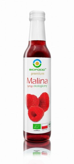 SYROP MALINOWY BIO 250 ml - BIOFOOD BIOFOOD (soki, przetwory, octy, olej kokosowy)