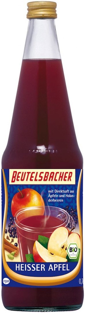 GRZANIEC BEZALKOHOLOWY JABŁKO - POMARAŃCZA - CZARNY BEZ BIO 700 ml - BEUTELSBACHER (PRODUKT SEZONOWY) BEUTELSBACHER (soki, napoje, ocet jabłkowy)