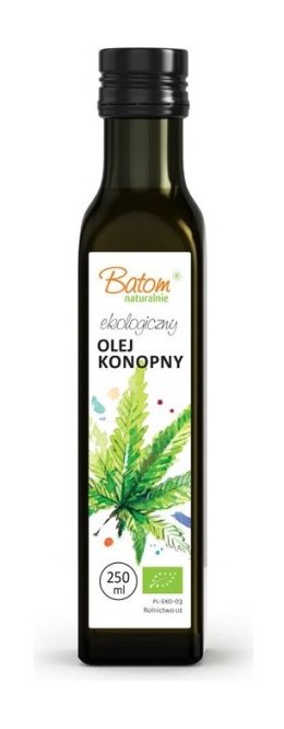 OLEJ KONOPNY TŁOCZONY NA ZIMNO BIO 250 ml - BATOM BATOM (oleje, soki, sole kąpielowe)