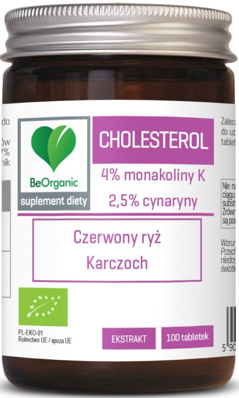TABLETKI NA PRAWIDŁOWY POZIOM CHOLESTEROLU (CZERWONY RYŻ, KARCZOCH) BIO 100 szt. - BE ORGANIC BE ORGANIC (suplementy diety) TABLETKI NA PRAWIDŁOWY POZIOM CHOLESTEROLU (CZERWONY RYŻ, KARCZOCH) BIO 100 szt. - BE ORGANIC BE ORGANIC (suplementy diety)