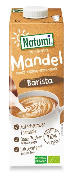 NAPÓJ MIGDAŁOWY BARISTA NIE ZAWIERA CUKRÓW BIO 1 L - NATUMI NATUMI (napoje i kremy roślinne)