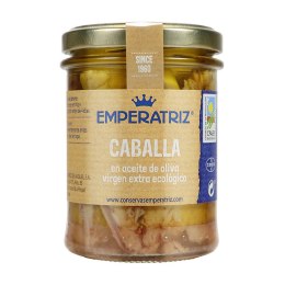 MAKRELA FILETY W BIO OLIWIE Z OLIWEK EXTRA VIRGIN 190 g (SŁOIK) - EMPERATRIZ EMPERATRIZ (tuńczyk, sardynki, makrela)