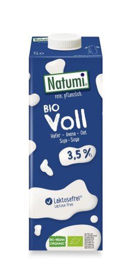 NAPÓJ OWSIANO - SOJOWY 3,5 % BEZ DODATKU CUKRÓW BIO 1 L - NATUMI NATUMI (napoje i kremy roślinne)