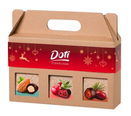 ZESTAW ŚWIĄTECZNY - BAKALIE W CZEKOLADZIE BEZGLUTENOWE BIO 3 RODZAJE 150 g - DOTI (PRODUKT SEZONOWY) DOTI (produkty w deserowej czekoladzie)