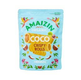 RURKI WAFLOWE KOKOSOWE BEZGLUTENOWE BIO 140 g - AMAIZIN AMAIZIN (napoje kokosowe, tortilla, chipsy, inne)