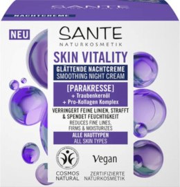KREM DO TWARZY NA NOC WYGŁADZAJĄCY Z PARAKRESEM, OLEJEM Z PESTEK WINOGRON I KOMPLEKSEM PRO-KOLAGENOWYM ECO 50 ml - SANTE SANTE (kosmetyki)