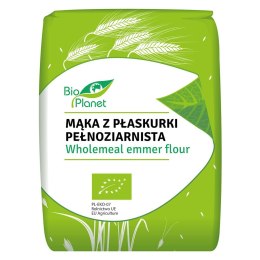MĄKA Z PŁASKURKI PEŁNOZIARNISTA BIO 1 kg - BIO PLANET BIO PLANET - seria MĄKI I SKROBIE