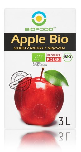 SOK JABŁKOWY Z MIĄŻSZEM NFC BEZGLUTENOWY BIO 3 L - BIOFOOD BIOFOOD (soki, przetwory, octy, olej kokosowy)