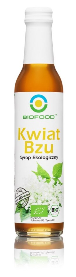SYROP Z KWIATÓW CZARNEGO BZU BEZGLUTENOWY BIO 250 ml - BIOFOOD BIOFOOD (soki, przetwory, octy, olej kokosowy)