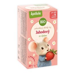 HERBATKA DLA DZIECI - DZIKA RÓŻA Z TRUSKAWKĄ OD 9 MIESIĄCA BIO (20 x 1,5 g) 30 g - APOTHEKE APOTHEKE (herbatki dla dzieci, dorosłych, błonnik