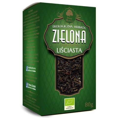 HERBATA ZIELONA LIŚCIASTA BIO 80 g - DARY NATURY DARY NATURY - herbatki HERBATA ZIELONA LIŚCIASTA BIO 80 g - DARY NATURY DARY NATURY - herbatki