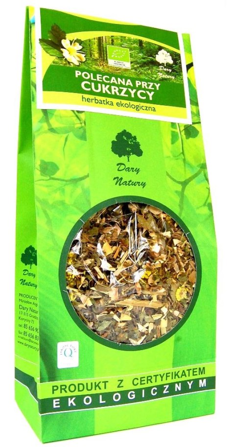 HERBATKA POLECANA PRZY CUKRZYCY BIO 150 g - DARY NATURY DARY NATURY - herbatki HERBATKA POLECANA PRZY CUKRZYCY BIO 150 g - DARY NATURY DARY NATURY - herbatki