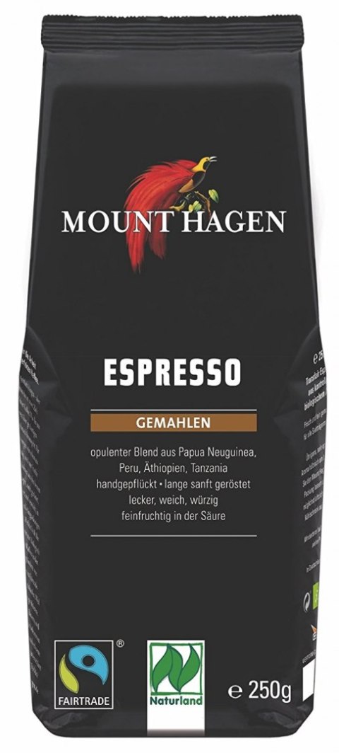 KAWA MIELONA ARABICA 100 % ESPRESSO FAIR TRADE BIO 250 g - MOUNT HAGEN MOUNT HAGEN (kawy) KAWA MIELONA ARABICA 100 % ESPRESSO FAIR TRADE BIO 250 g - MOUNT HAGEN MOUNT HAGEN (kawy)