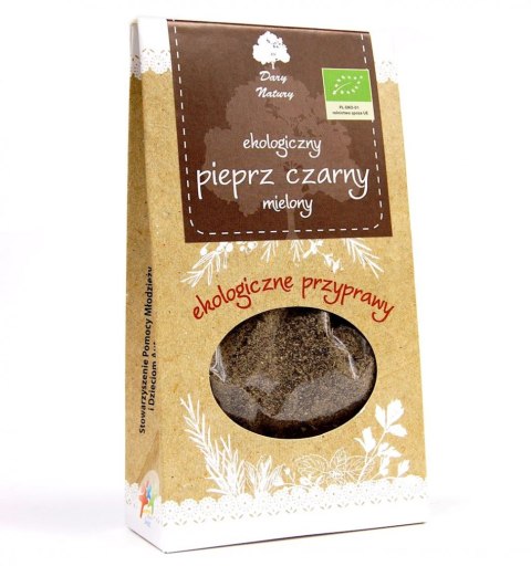 PIEPRZ CZARNY MIELONY BIO 50 g - DARY NATURY DARY NATURY - przyprawy i zioła PIEPRZ CZARNY MIELONY BIO 50 g - DARY NATURY DARY NATURY - przyprawy i zioła