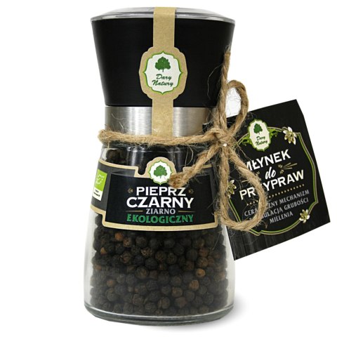 PIEPRZ CZARNY ZIARNO W MŁYNKU BIO 90 g - DARY NATURY DARY NATURY - przyprawy i zioła PIEPRZ CZARNY ZIARNO W MŁYNKU BIO 90 g - DARY NATURY DARY NATURY - przyprawy i zioła