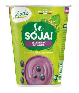 DESER SOJOWY Z BORÓWKAMI BEZGLUTENOWY BIO 400 g - SOJADE SOJADE (prod. sojowe bifidus, desery ryż. i soj.)