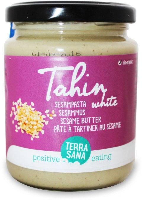 TAHINI BIAŁE (PASTA SEZAMOWA) BIO 250 g - TERRASANA TERRASANA (kremy, makarony, sosy sojowe, inne) TAHINI BIAŁE (PASTA SEZAMOWA) BIO 250 g - TERRASANA TERRASANA (kremy, makarony, sosy sojowe, inne)