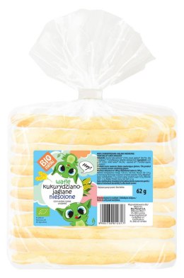 WAFLE KUKURYDZIANO-JAGLANE NIESOLONE BIO 62 g - BIOMINKI BIOMINKI (przekąski dla dzieci, kaszki)