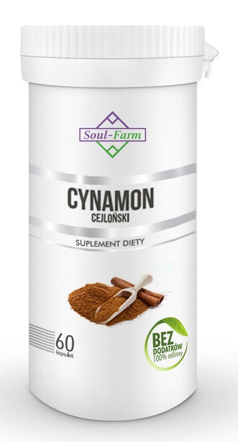 CYNAMON CEJLOŃSKI EKSTRAKT (400 mg) 60 KAPSUŁEK - SOUL FARM SOUL FARM (witaminy i ekstrakty) CYNAMON CEJLOŃSKI EKSTRAKT (400 mg) 60 KAPSUŁEK - SOUL FARM SOUL FARM (witaminy i ekstrakty)