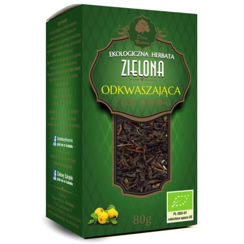 HERBATA ZIELONA ODKWASZAJĄCA BIO 80 g - DARY NATURY DARY NATURY - herbatki HERBATA ZIELONA ODKWASZAJĄCA BIO 80 g - DARY NATURY DARY NATURY - herbatki