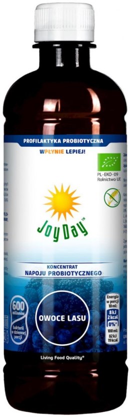 KONCENTRAT NAPOJU PROBIOTYCZNEGO OWOCE LASU BEZGLUTENOWY BIO 500 ml - JOY DAY JOY DAY (napoje probiotyczne)