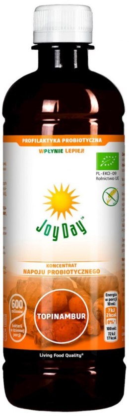 KONCENTRAT NAPOJU PROBIOTYCZNEGO TOPINAMBUR BEZGLUTENOWY BIO 500 ml - JOY DAY JOY DAY (napoje probiotyczne)