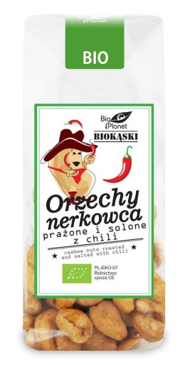 ORZECHY NERKOWCA PRAŻONE I SOLONE Z CHILI BIO 100 g - BIO PLANET BIO PLANET - seria PRZEKĄSKI