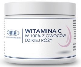 WITAMINA C Z DZIKIEJ RÓŻY W PROSZKU (1000 mg) 300 g - JANTAR JANTAR (woda i suplementy)