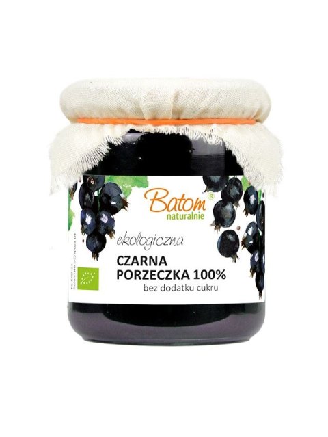 CZARNA PORZECZKA 100 % BEZ DODATKU CUKRU BIO 260 g - BATOM BATOM (oleje, soki, sole kąpielowe)