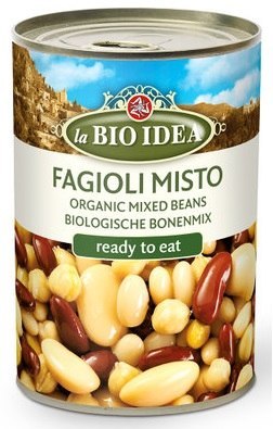 FASOLA MIX W ZALEWIE BIO 400 g (240 g) - LA BIO IDEA LA BIO IDEA (makarony, strączkowe,sosy pomidorowe)