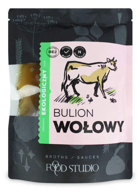 BULION WOŁOWY W PŁYNIE BEZGLUTENOWY BIO 350 ml - FOOD STUDIO FOOD STUDIO (buliony w płynie, smalce, tłuszcze)