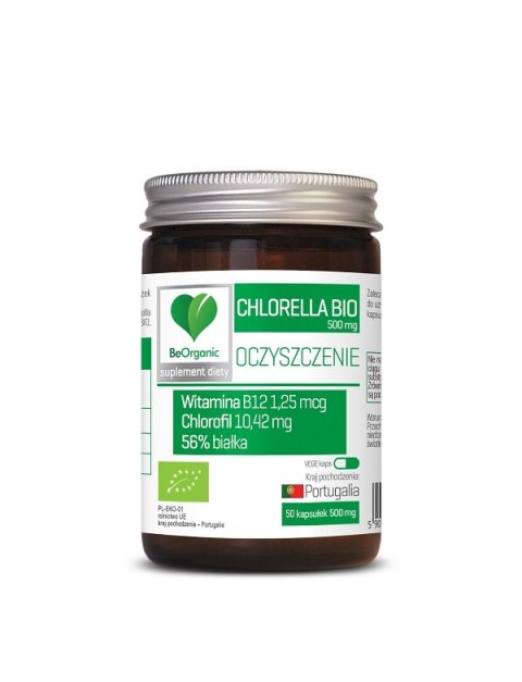 CHLORELLA BIO (500 mg) 50 KAPSUŁEK - BE ORGANIC BE ORGANIC (suplementy diety)