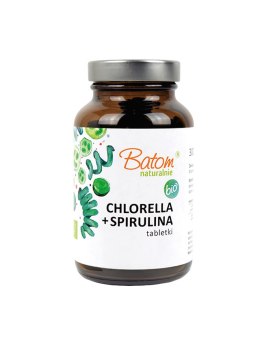 CHLORELLA + SPIRULINA BIO 240 TABLETEK - BATOM BATOM (oleje, soki, sole kąpielowe)