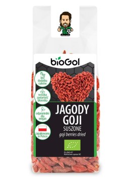 JAGODY GOJI SUSZONE BIO 100 g - BIOGOL BIOGOL (produkty śniadaniowe, przekąski bez cukru)