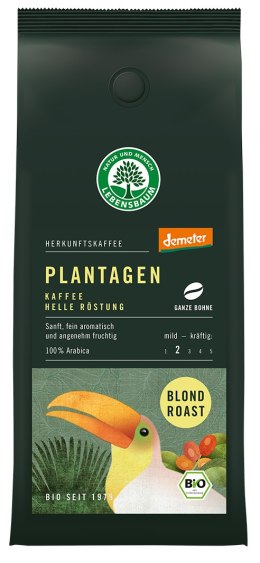 KAWA ZIARNISTA ARABICA JASNOPALONA 100 % BLOND ROAST DEMETER BIO 250 g - LEBENSBAUM LEBENSBAUM (przyprawy, herbaty, kawy)