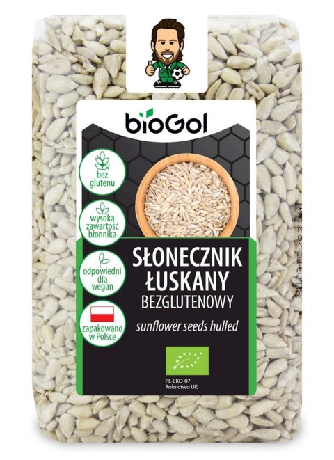 SŁONECZNIK ŁUSKANY BEZGLUTENOWY BIO 350 g - BIOGOL BIOGOL (produkty śniadaniowe, przekąski bez cukru)