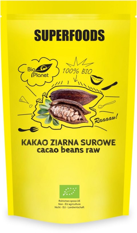 KAKAO ZIARNA SUROWE BIO 200 g - BIO PLANET BIO PLANET - seria SUPERFOODS